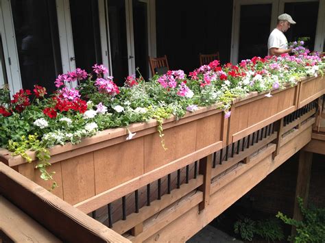 deck railing window boxes